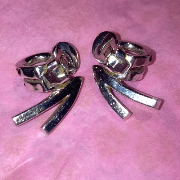 💍 Ruby Red Gemstone Gem Stone Boucher Vintage Clip On Earrings Signed 💗 - Picture 8 of 10